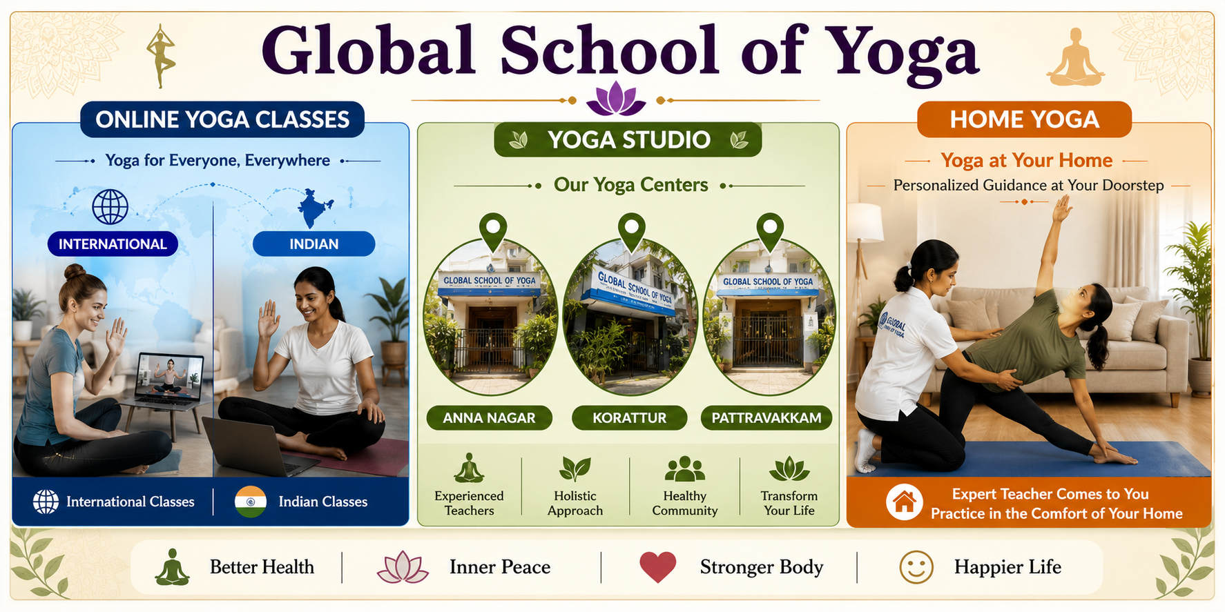 Global School of Yoga Banner